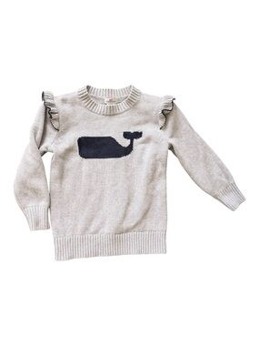 Vineyard Vines Girls Whale Sweater - Size Small 7-8